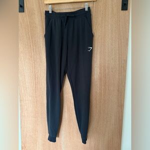 Gymshark black jogger pants gym workout lounge drawstring size small